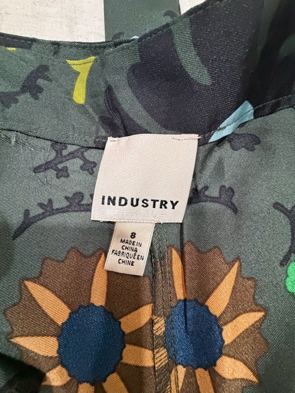 INDUSTRY Floral Print pants in Green and Brown